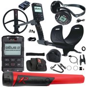 XP DEUS II Fast Multi Frequency RC + WS6 Metal Detector with 11  FMF Search Coil with MI-6 Pinpointer