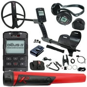 XP DEUS II Fast Multi Frequency RC + WS6 Metal Detector with 13 11  FMF Search Coil and MI-6 Pinpointer