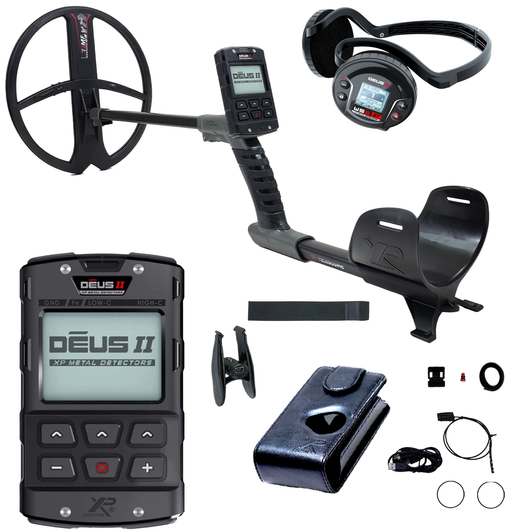 XP DEUS II Fast Multi Frequency RC + WS6 ST Metal Detector with 13x11" FMF Search Coil