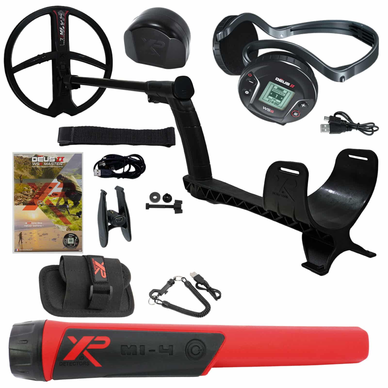 XP DEUS II WS6 Master Fast Multi Frequency Metal Detector with 11″ FMF Search Coil and MI-4 Pinpointer