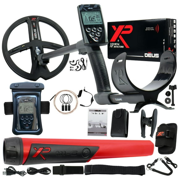 XP Deus Metal Detector w/ MI-6 Pinpointer, Remote, 9" X35 Coil & More