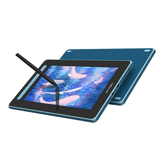 XP PEN Artrist 12 2nd Graphics Display With 1080P Screen Digital Graphic Tablet 11.9in Full lamination Art Painting Pad For Animation Design For Windows MacOS Android Chrome OS Linux, Blue