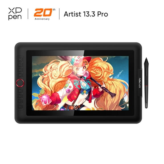 XP Pen 13.3 Inch Artist13.3 Pro Drawing Tablet Full-Laminated Graphic Drawing Monitor Tilt, Black