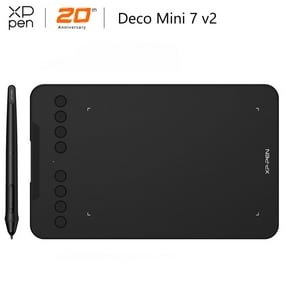 XP-PEN Deco Mini7 Graphic Drawing Tablet with 16384 Pressure Pen Digital Art Tablet Compatible with Chromebook Online Teaching/E-Learning