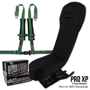 XP Pro Rear Bump Seat with Green 4 Point Harness