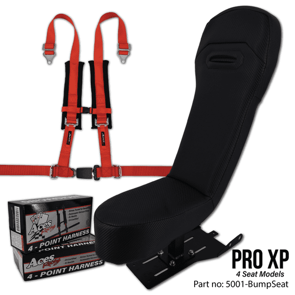 XP Pro Rear Bump Seat with Red 4 Point Harness