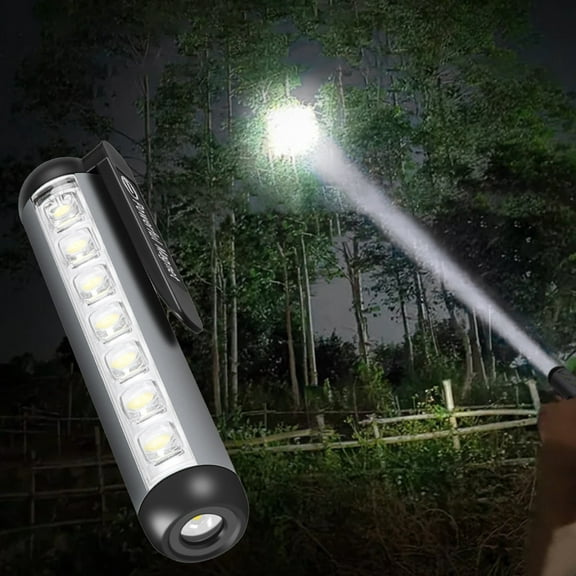 XPE+COB LED Flashlight, Type-C Charging Magnetic Torch, 4 Modes IPX4 Waterproof Flashlight, Pen Clip Portable Mini Torch, Hands-Free Flashlight for Car Repair and Outdoor Use