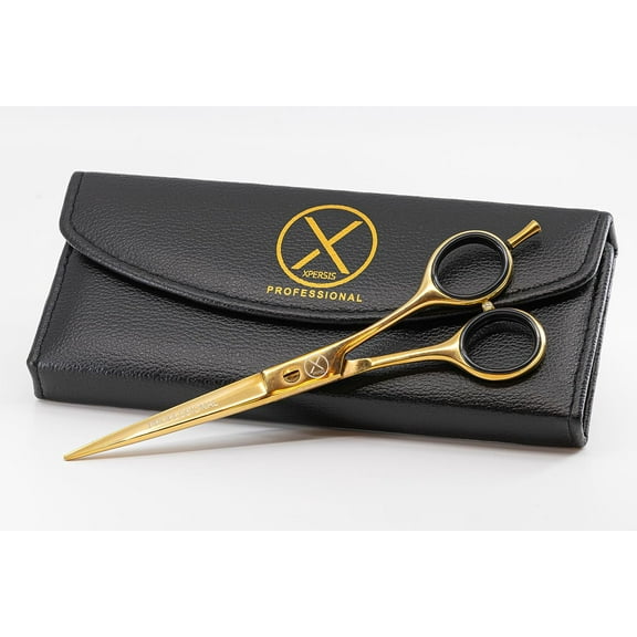 XPERSIS PRO 7" Golden German Made Sharp Barber Hair Cutting Shears Light weight With Finger Rest