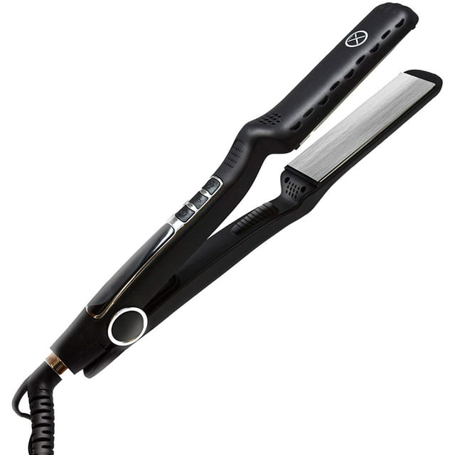 XPERSIS Pro 1.5 Inch Titanium Plate Hair Straightener, Black, Heat Up to 450 ℉