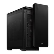 XPG DEFENDER Mid-Tower Chassis | Black ATX MESH Front Panel Efficient Airflow 3MM Tempered Glass PC Case| E-ATX CEB EEB Micro-ATX Mini-ITX| Combo Drive Storage Bays | Preinstalled 120mm fans