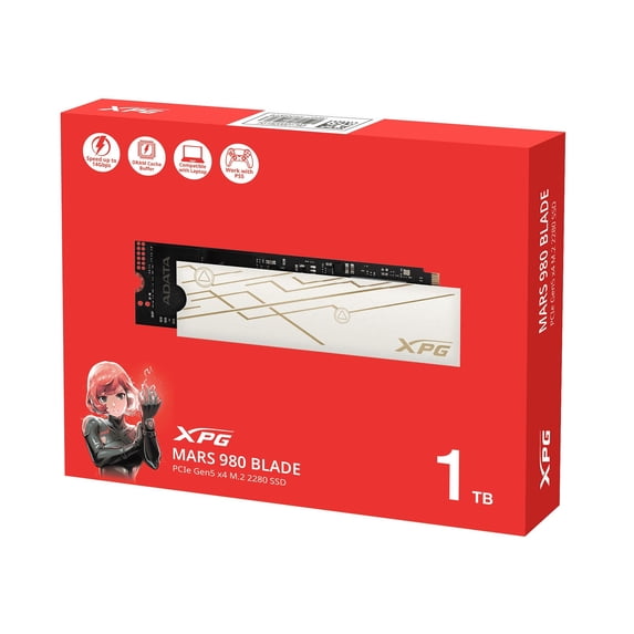 XPG MARS 980 BLADE 1TB PCIe Gen5 NVMe Internal SSD, 14000MB/s, PS5
