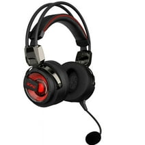 XPG PRECOG Wired Gaming Headset w/ Removable Mic | PC and Console w/ Dual Drivers - USB-C or 3.5mm Jack Connection | Noise Cancelling Headphones - Surround Sound | Black w/ Red Lighting