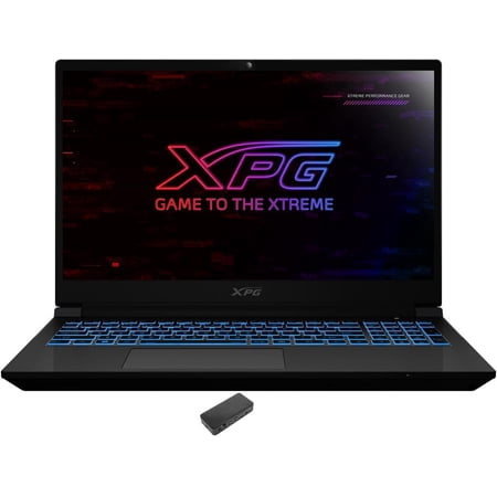 XPG XENIA 15G Gaming Laptop (Intel i7-14700HX 20-Core, 15.6in 144 Hz Full HD (1920x1080), GeForce RTX 4070, 64GB DDR5 5600MHz RAM, 4TB PCIe SSD, Backlit KB, Wifi, Webcam, Win 10 Pro) with USB-C Dock