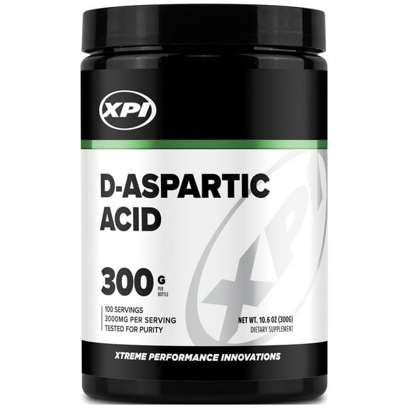 XPI Supplement D-Aspartic Acid Powder 300 Grams, 100 Servings