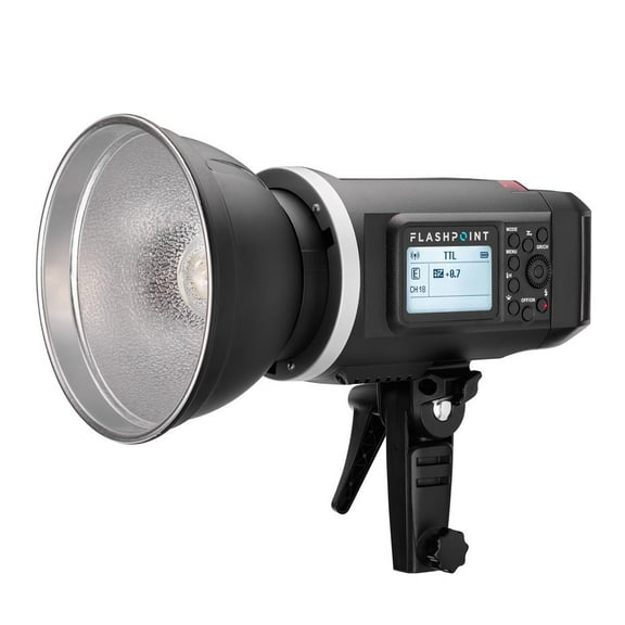 Flashpoint Flashpoint XPLOR 600 TTL Li-ion Battery-Powered HSS Strobe Light with Built-in R2 2.4GHz, Bowens Mount 600w Wireless Monolight with 450 Full-Power Flashes for Outdoor Strobe Light
