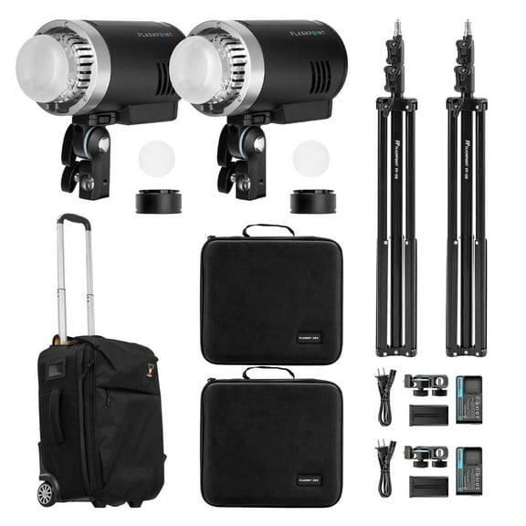 Flashpoint XPLOR300 Pro TTL R2 Battery-Powered Monolight 2-Light Kit