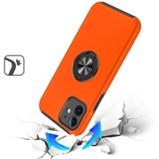 XPM for Apple iPhone 11 Phone Case, Hybrid 360 Degree Rotatable Metal Invisible Ring Stand Holder Slim Fit Magnetic Car Mount Shockproof Cover for iPhone 11 6.1" Cosmic Orange