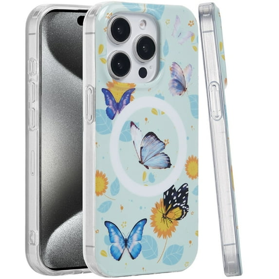 XPM for Apple iPhone 12 Pro Max Phone Case, Durable Fashion IMD Printed Design TPU Slim Shockproof Protective Case with Stylish Pattern Cover for iPhone 12 Pro Max (Mystic Butterflies)