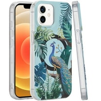 XPM for Apple iPhone 15 Phone Case, Durable Fashion IMD Printed Design TPU Slim Shockproof Protective Case with Stylish Pattern Cover for iPhone 15 (Peacock)