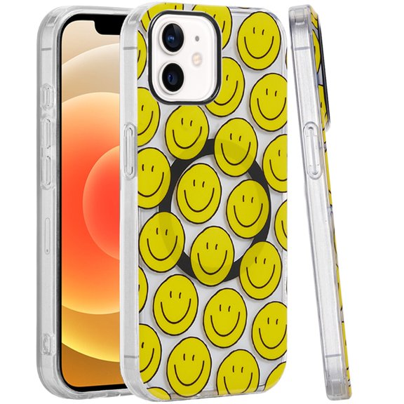 XPM for Apple iPhone 16 Plus (6.7") Phone Case, Durable Fashion IMD Printed Design TPU Slim Shockproof Protective Case with Stylish Pattern Cover for iPhone 16 Plus (Emoji Smiley Faces)
