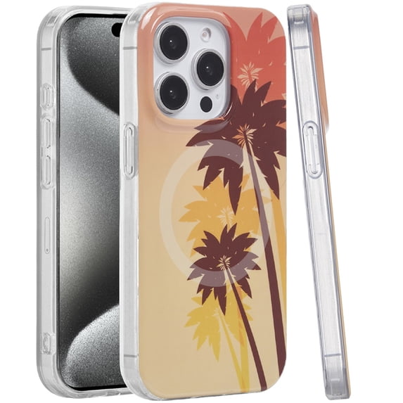 XPM for Apple iPhone 16 Pro Max Phone Case, Durable Fashion IMD Printed Design TPU Slim Shockproof Protective Case with Stylish Pattern Cover for iPhone 16 Pro Max (Coconut Palm Tree)