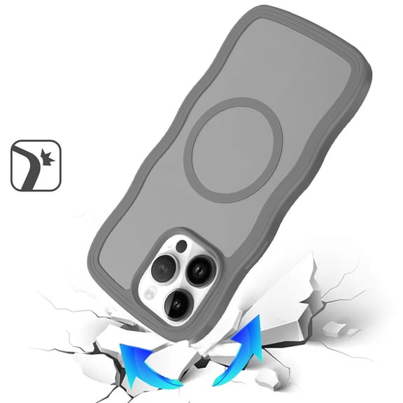 XPM for Apple iPhone 16 Pro Max Phone Case, Grip Hand Magnetic Hybrid Case Shockproof Protection Matte Skin Rubber TPU + PC Cover for iPhone 16 Pro Max (Gray)