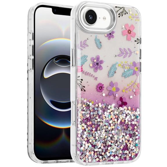 XPM for Apple iPhone 16e Phone Case, Fashion Beautiful Epoxy Design Hybrid Fashion Stylish TPU Protective, Shockproof Hybrid PC Cover for Apple iPhone 16 E (6.1") (Colorful Summer Flower)