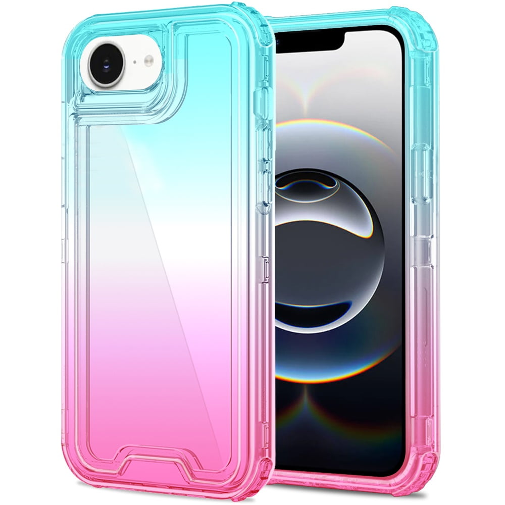 GOODVISH 3 in 1 Silicone Cover per iPhone 15 6.1 (2023), Custodia con