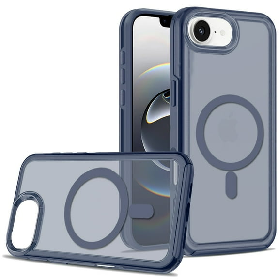 XPM for Apple iPhone 16e Phone Case, Slim & Durable Compatible with MagSafe Hybrid Shockproof Glossy Oil Protective Dual Layer TPU + PC Cover for Apple iPhone 16 E (6.1") (Blue)