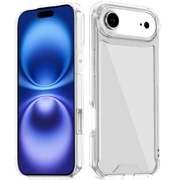 XPM for Apple iPhone 17 AIR Phone Case, Clear Colored Shockproof Transparent Hard PC + Rubber TPU Hybrid Bumper Shell Slim Protective Cover for Apple iPhone 17 Air (6.6") (Clear)
