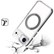 XPM for Apple iPhone 17 AIR Phone Case, Hybrid Clear Back Case with Invisible Camera Bracket Stand, MagSafe Magnetic Circle, Shockproof Color Frame Cover for Apple iPhone 17 Air 6.6" Black