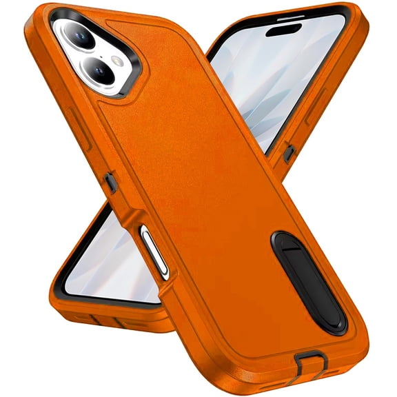 XPM for Apple iPhone 17 Phone Case, Hybrid 3 Layers Hard 3in1 Shockproof with Kickstand Heavy Duty Hard TPU Rubber Anti-Drop Cover for Apple iPhone 17 (6.3") (Cosmic Orange)