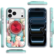 XPM for Apple iPhone 17 Phone Case, Pattern Design Hybrid with Invisible Ring Stand & Magnetic Back, Shockproof Protective Grip Cover for Apple iPhone 17 6.3 Cats