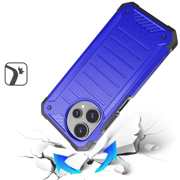 XPM for Cricket Icon Pro 2026 Phone Case, Tough Lined Design Hybrid Shockproof Protective Rugged TPU Hard PC with Durable Grip Cover for Cricket Icon Pro 2026 (Blue)
