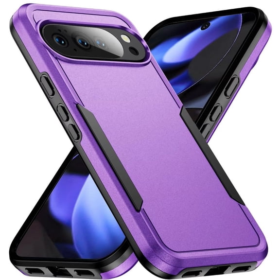 XPM for Google Pixel 10 / 10 Pro Phone Case, Heavy Duty Shockproof Dual Layer Drop Protection Tough Hybrid Rugged Rubber Armor Defend Cover for Pixel 10, Pixel 10 Pro (Purple)