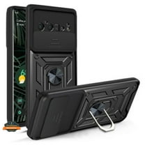 XPM for Google Pixel 10 /Pixel 10 Pro Phone Case, Hybrid Shockproof, Built-in Sliding Camera Lens Protection with Magnetic Finger Ring Stand Holder Cover for Pixel 10 / 10 Pro (Black)