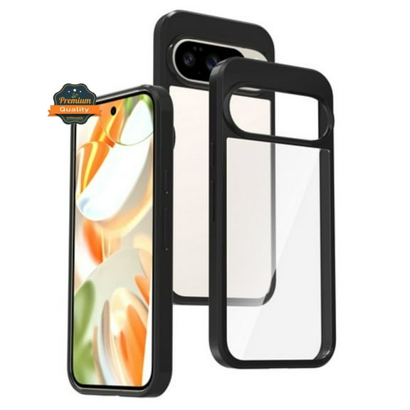 XPM for Google Pixel 10 Pro XL Phone Case, Crystal HD Clear Back Hybrid Case TPU Bumper Frame Slim Shockproof Hard Defender Cover for Pixel 10 Pro XL (Black)