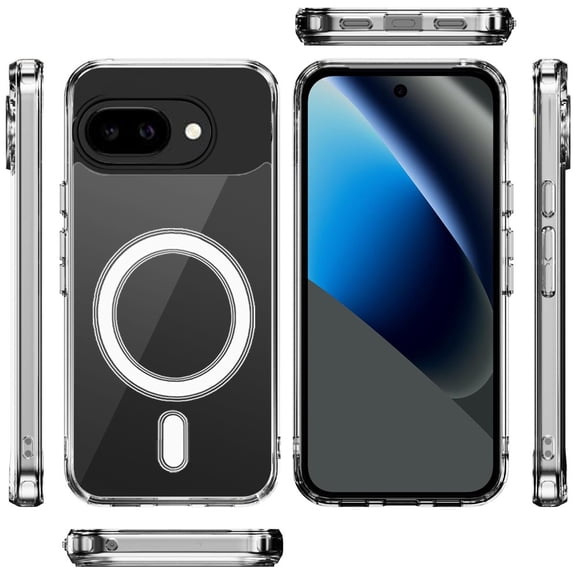 XPM for Google Pixel 10a Phone Case, Clear Magnetic Case with Built-in Magnets Compatible with MagSafe Slim Soft TPU Bumper Cover for Pixel 10a (Clear)