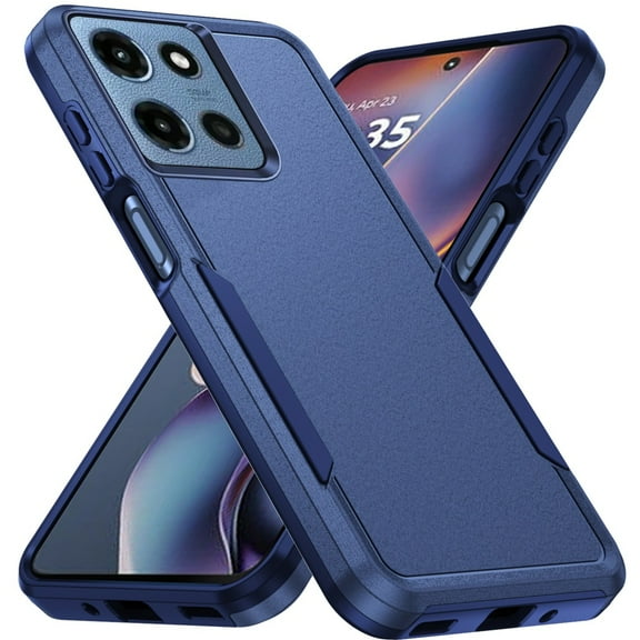 XPM for Motorola Moto G 5G 2025 Phone Case, Heavy Duty Shockproof Dual Layer Drop Protection Tough Hybrid Rugged Rubber Armor Defend Cover for Moto G 5G (2025) (Blue)