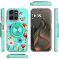 thumbnail image 1 of XPM for Motorola Moto G Power 5G 2025 Phone Case, Pattern Design Hybrid with Invisible Ring Stand & Magnetic Back, Shockproof Protective Grip Cover for Moto G Power 5G (2025) (Summer Bloom), 1 of 10