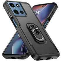 XPM for Motorola Moto G Stylus 5G 2025 Phone Case, Hybrid Rugged Tough 2in1 Drop-Proof Protection Military Grade Armor with Metal Ring Stand Cover for Moto G Stylus 5G 2025 (Black)