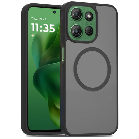 XPM for Motorola Moto G Stylus 5G 2025 Phone Case, MagSafe Compatible Case Hybrid Soft TPU Bumper Hard Translucent Matte Back Slim Shockproof Cover for Moto G Stylus 5G 2025 (Black)