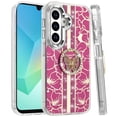thumbnail image 1 of XPM for Samsung Galaxy A16 5G Phone Case, Diamonds 3D Butterfly Floral Design Bling Sparkly Glitter Hybrid Metal Fashion with Ring Stand Cover for Galaxy A16 5G (Hot Pink), 1 of 6