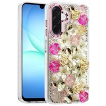 Case for Samsung Galaxy S26 3D Diamond Floral Roses Flower Bling Stone ...