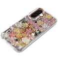 thumbnail image 1 of XPM for Samsung Galaxy A17 5G Phone Case, Muti-Color Floral Fashion Bling Crystal 3D Full Diamonds Stones Sparkle Rhinestone Glitter Hybrid Cover for Galaxy A17 (Orange), 1 of 6