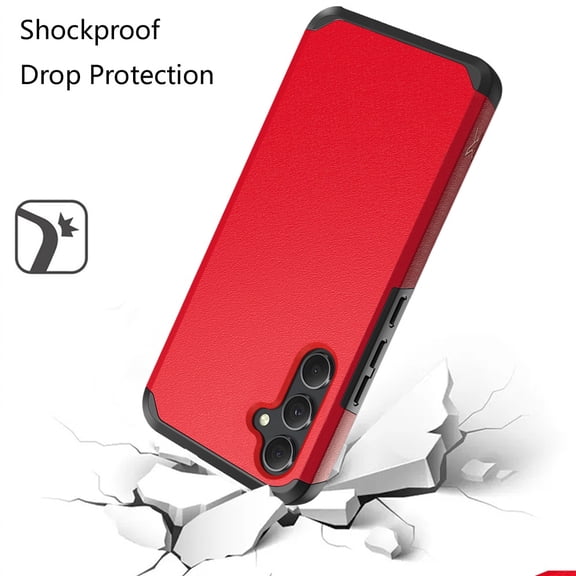 XPM for Samsung Galaxy A36 Phone Case, Fashion Graphic Design Hybrid 2in1 Tough Strong Hard PC TPU Frame, Magnet Mount Friendly, Shockproof Protection Cover for Samsung A36 (Red)