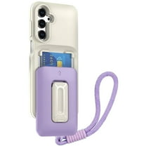 XPM for Samsung Galaxy A36 Phone Case, Wallet Case with 2- Credit Card Holder, Wrist Strap & Kickstand Hybrid Shockproof TPU Cover for Galaxy A36 5G (Beige / Purple)