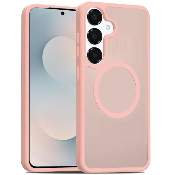 XPM for Samsung Galaxy S25 Fan Edition /Galaxy S25 FE MagSafe Compatible Case Hybrid Soft TPU Bumper Hard Translucent Matte Back Slim Shockproof Phone Case Cover (Light Pink)