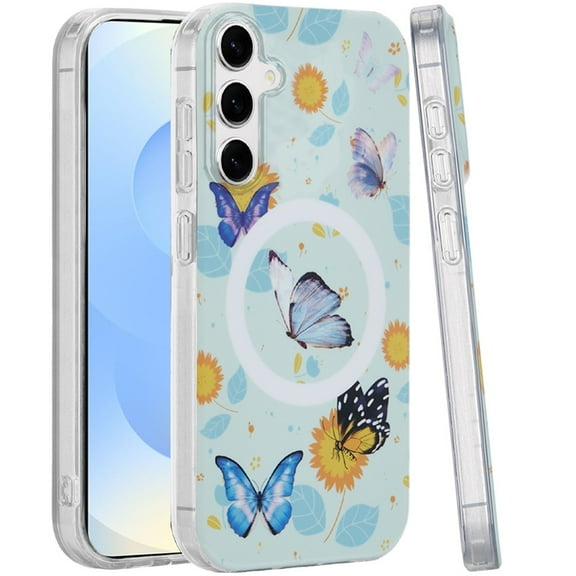 XPM for Samsung Galaxy S25 /S24 Phone Case, Durable Fashion IMD Printed Design TPU Slim Shockproof Protective Case with Stylish Pattern Cover for Galaxy S25, Galaxy S24 (Mystic Butterflies)