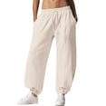 thumbnail image 1 of XPMWRP Baggy Joggers for Women Casual Elastic Waist Workout Sweatpants Loose Versatile Lounge Pants with Pockets Beige XL, 1 of 7